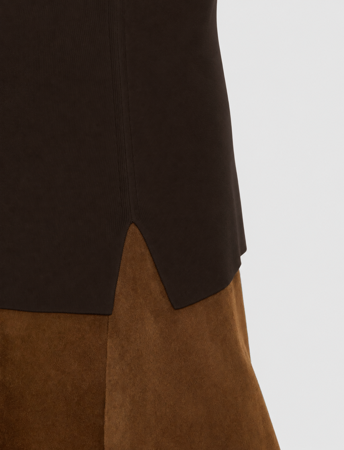 Rana Sleeveless Silk Blend Knit Brown