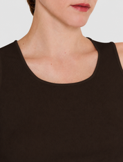 Rana Sleeveless Silk Blend Knit Brown