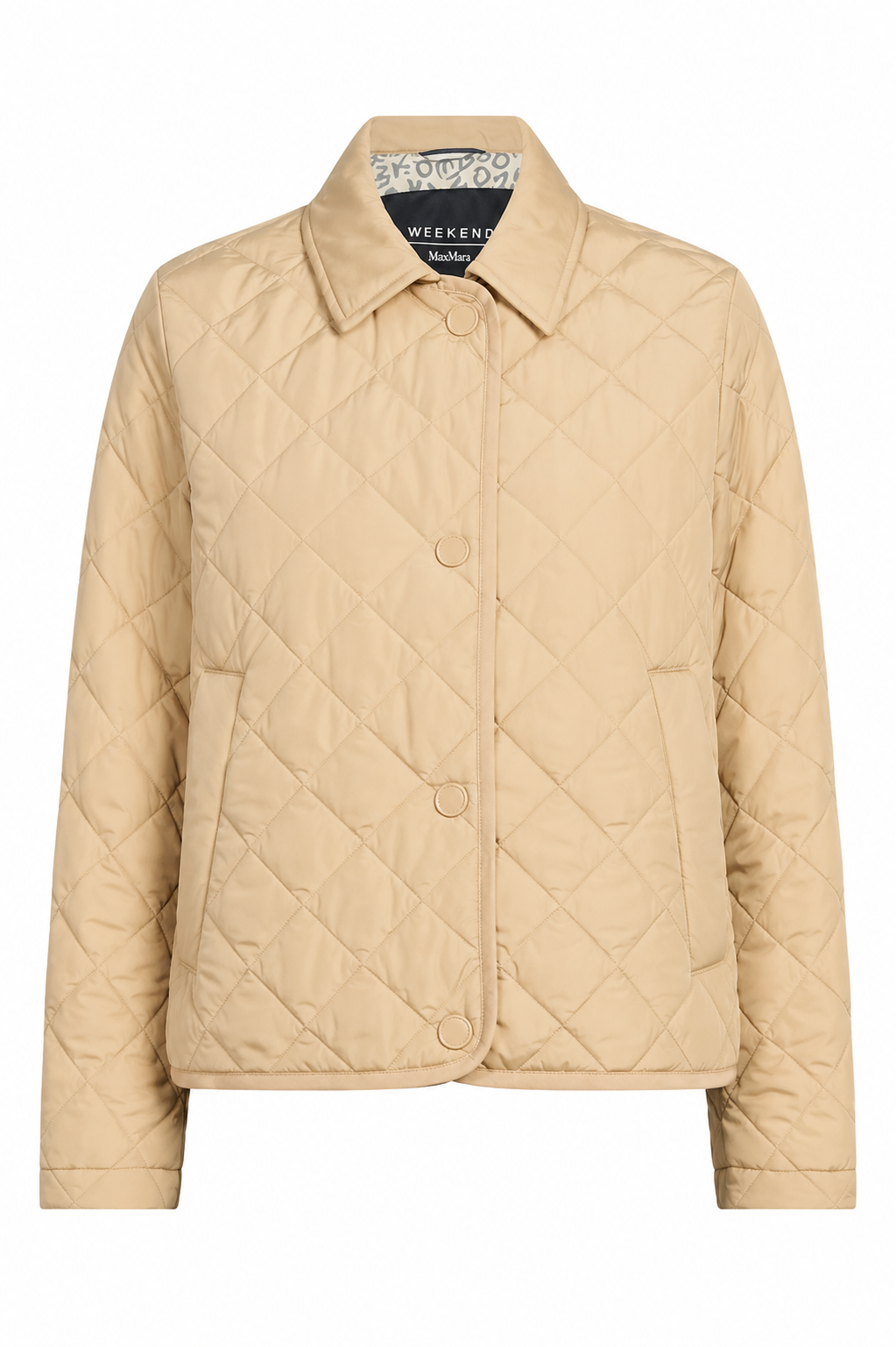 Gelo Beige Quilted Short Jacket