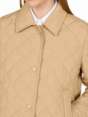 Gelo Beige Quilted Short Jacket