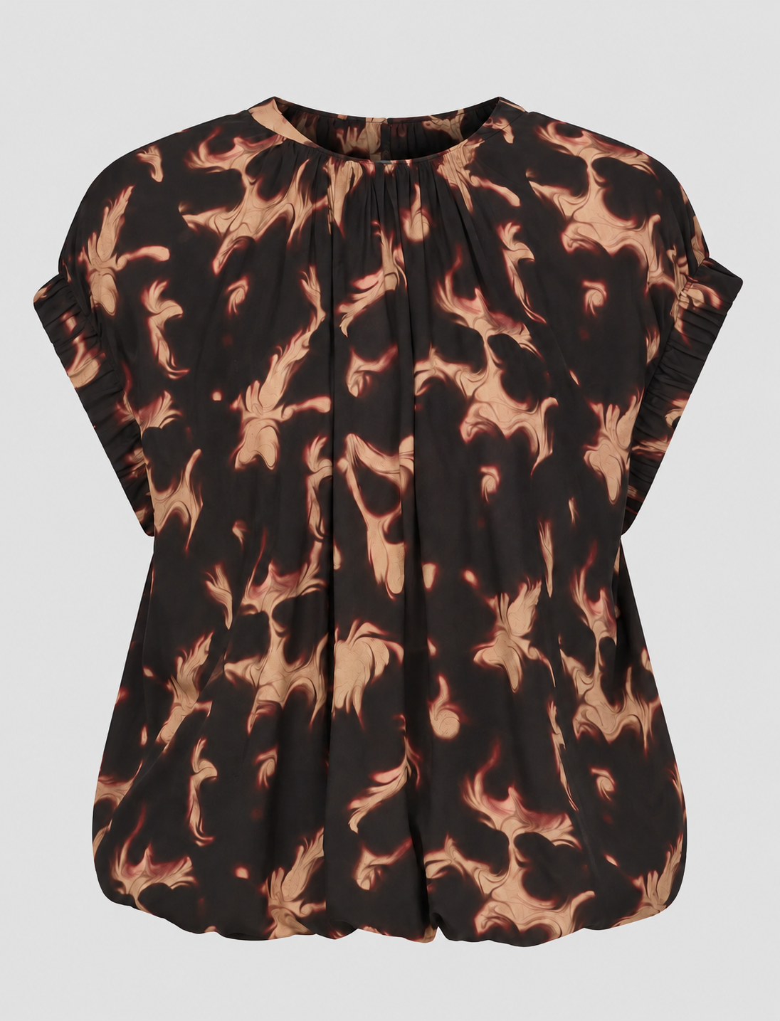 Phoebe Tortoiseshell Crepe Blouse