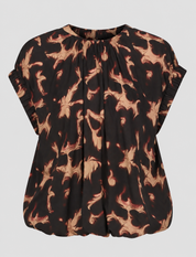 Phoebe Tortoiseshell Crepe Blouse