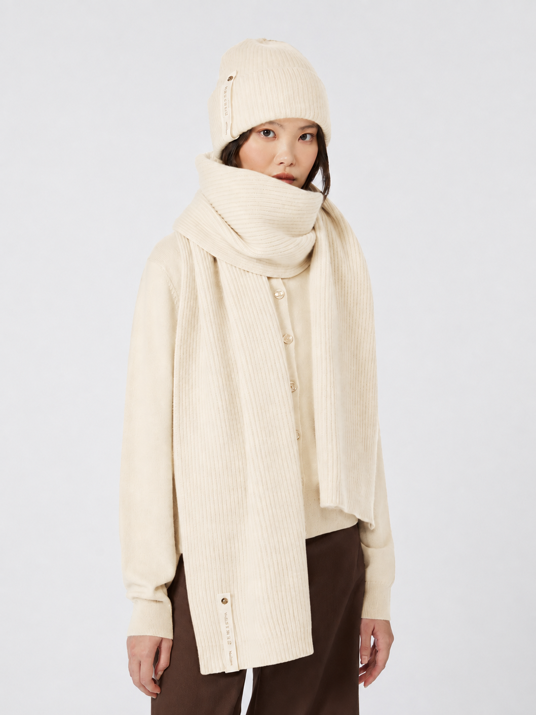Tecnico Cashmere Scarf Ivory