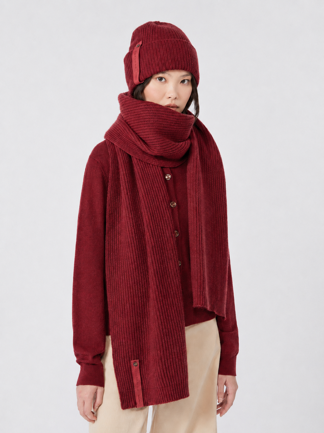 Technico Cashmere Scarf Dark Red