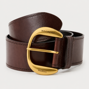 Laccato dark brown belt