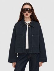 Aitna Cotton Jacket Dark Navy