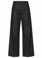 Chambray Wide-Leg Trousers