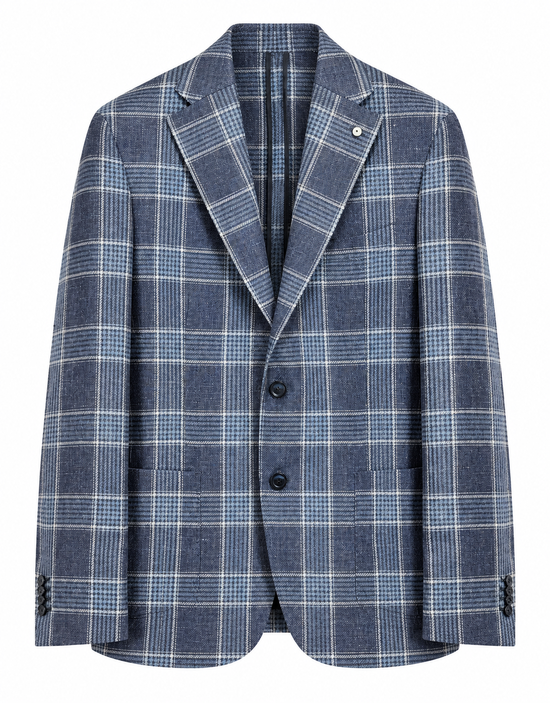 Navy Checked Jacket
