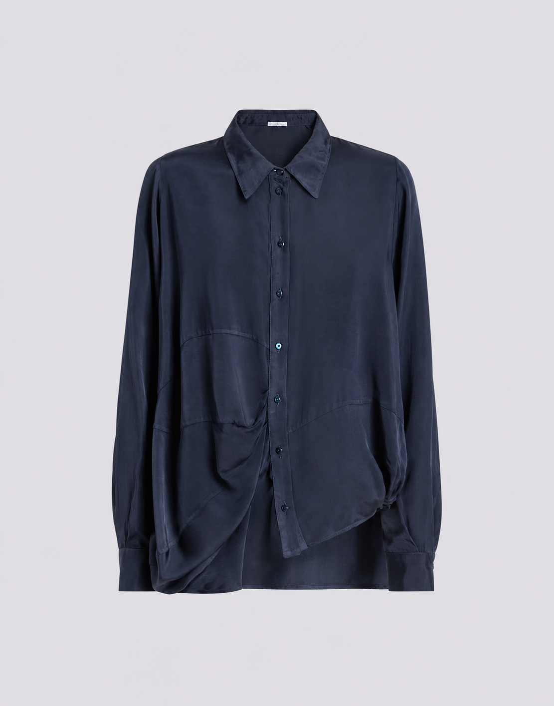 In Spring Navy Blue Twill Shirt