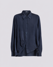 In Spring Navy Blue Twill Shirt