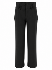 Eye Black Straight-Leg Pants with Double Waistband