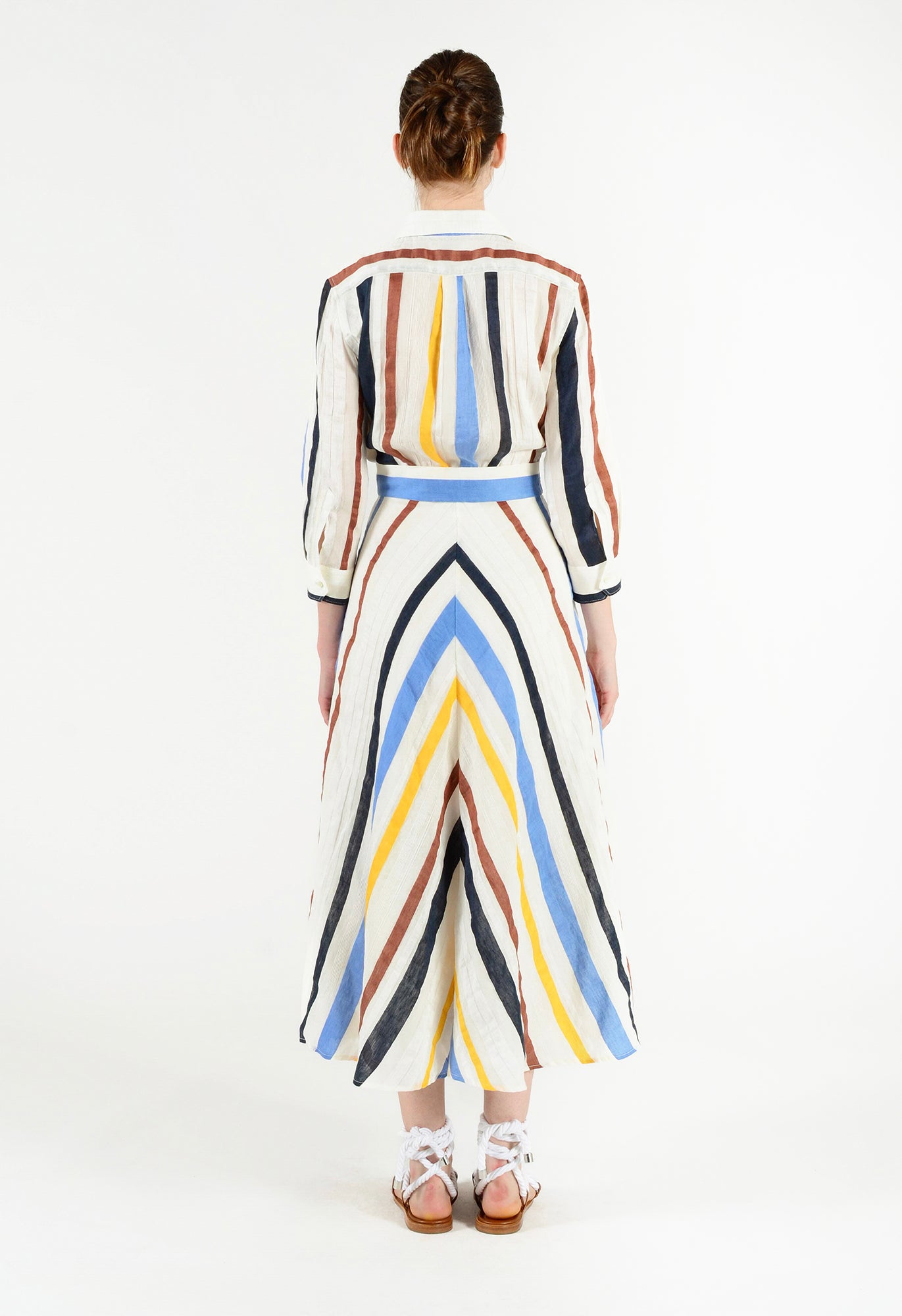 Dralla85 Tie Front Stripe Shirt Dress