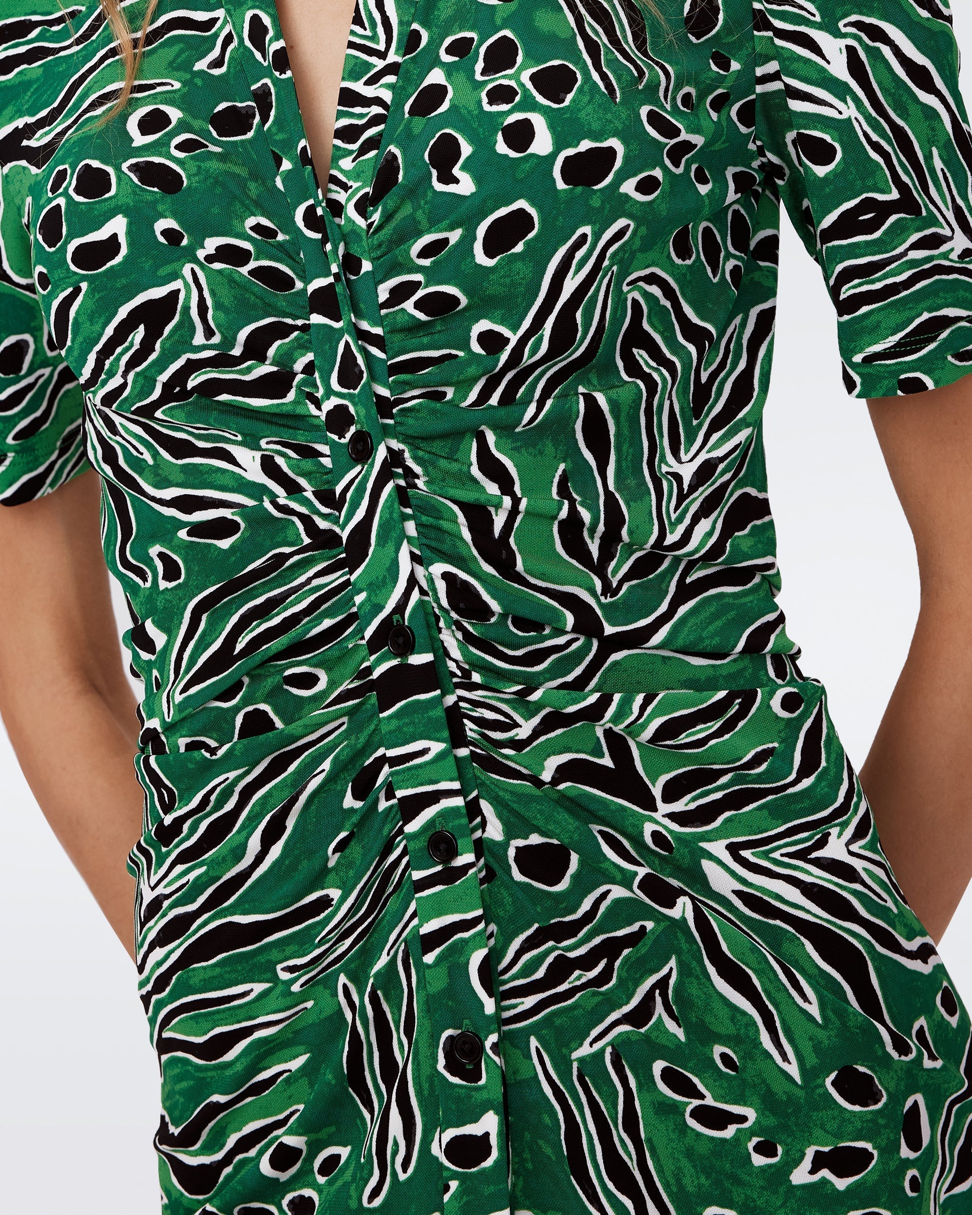 Zoey Green Print Dress