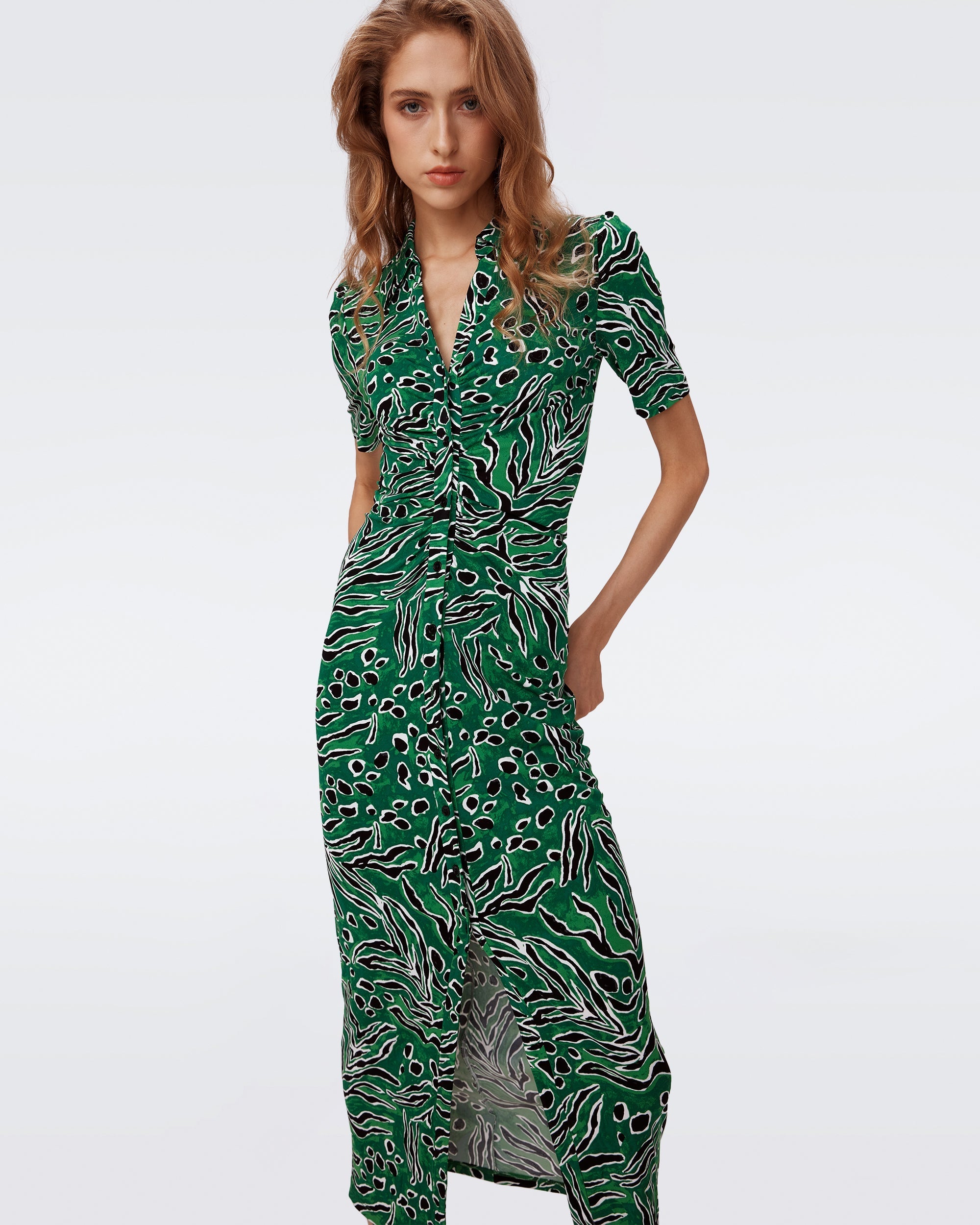 Zoey Green Print Dress