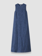JOSEPH Dion Fluid Crinkle Dress Mineral Blue