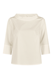 DOTTI White Top with Standup Collar & buttoned back