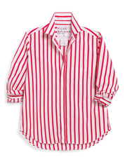 Eileen Relaxed B/U Shirt White and Red Stripe