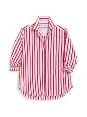 Frank & Eileen Eileen Relaxed Button-Up Shirt White and Red Stripe