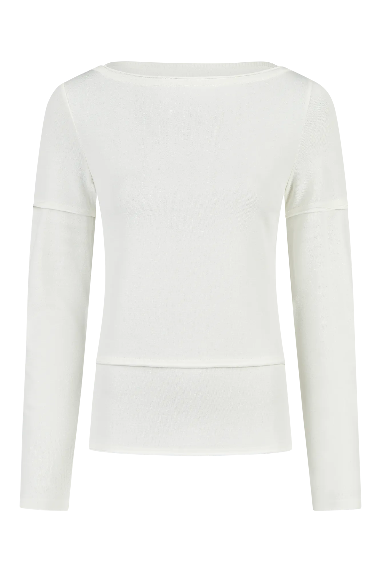 Greco White Knit L/S Top