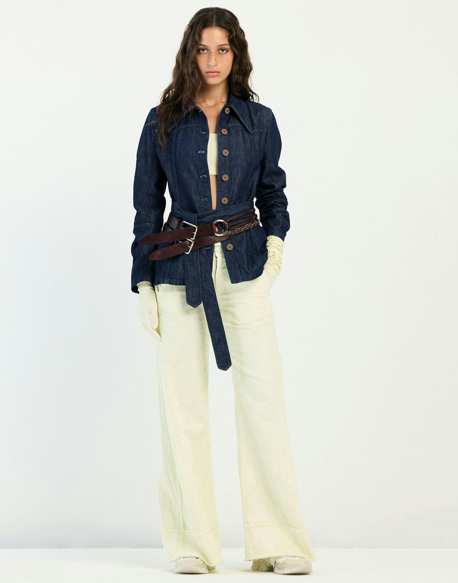 Honor Denim and Lyocell Jacket with Belt