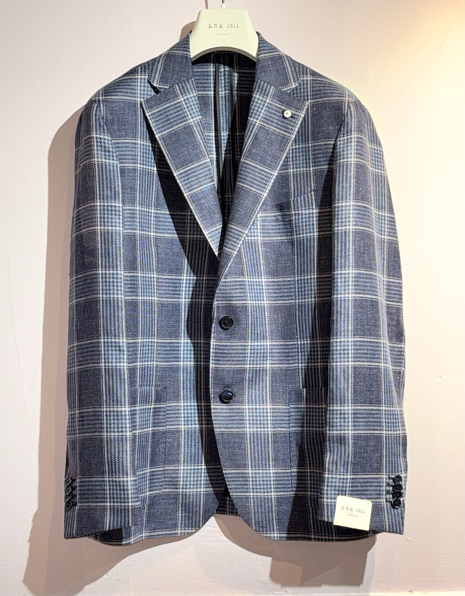 Navy Checked Jacket