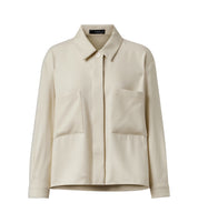 Satie Viscose Twill Shirt Jacket Affogato