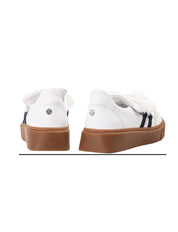 White Sneakers with distinctive laces