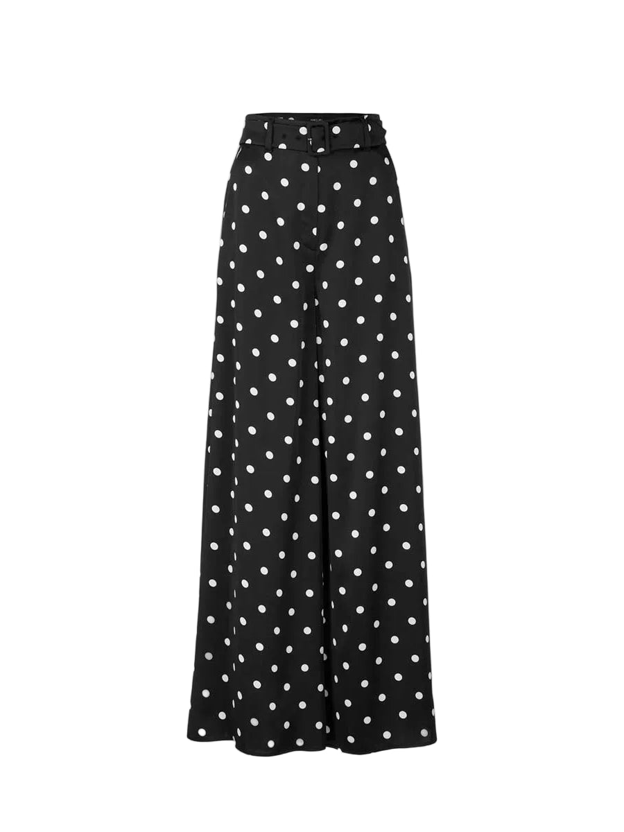 Marc Cain Wide-Leg Trousers Polka Dot