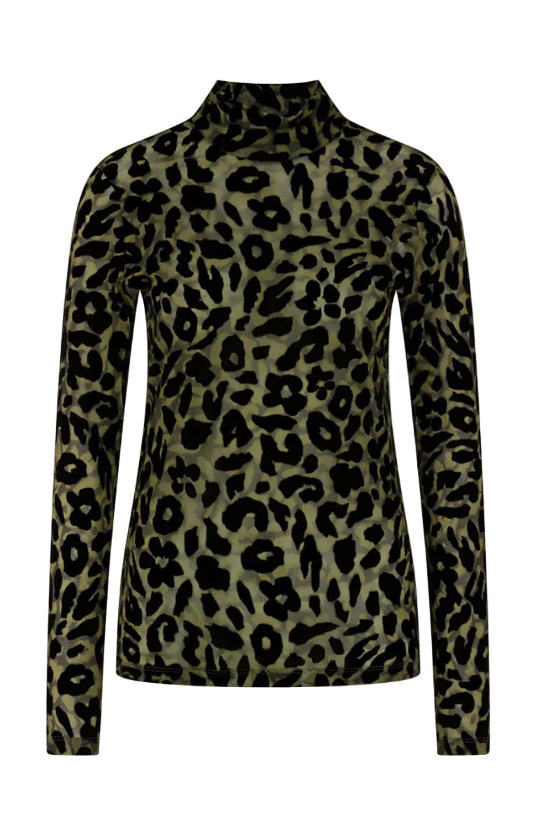 Long-Sleeve Top Animal Print