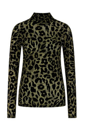 Long-Sleeve Top Animal Print