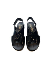 Jaile Black Patent Leather Sandals