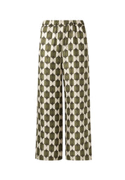 Fibbia Print Silk Pants