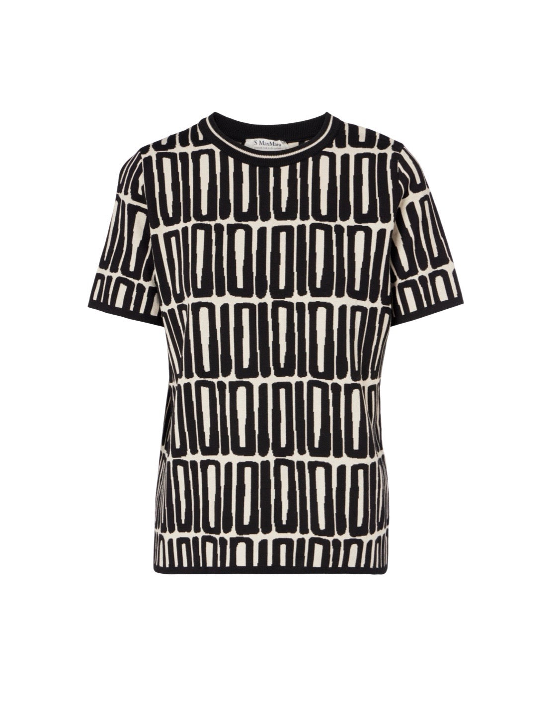 Ramo Top Black & Cream Print