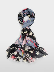 Printed Cotton and Silk Scarf
