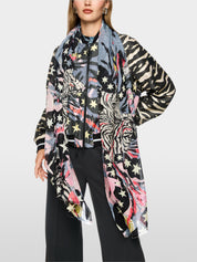 Printed Cotton and Silk Scarf