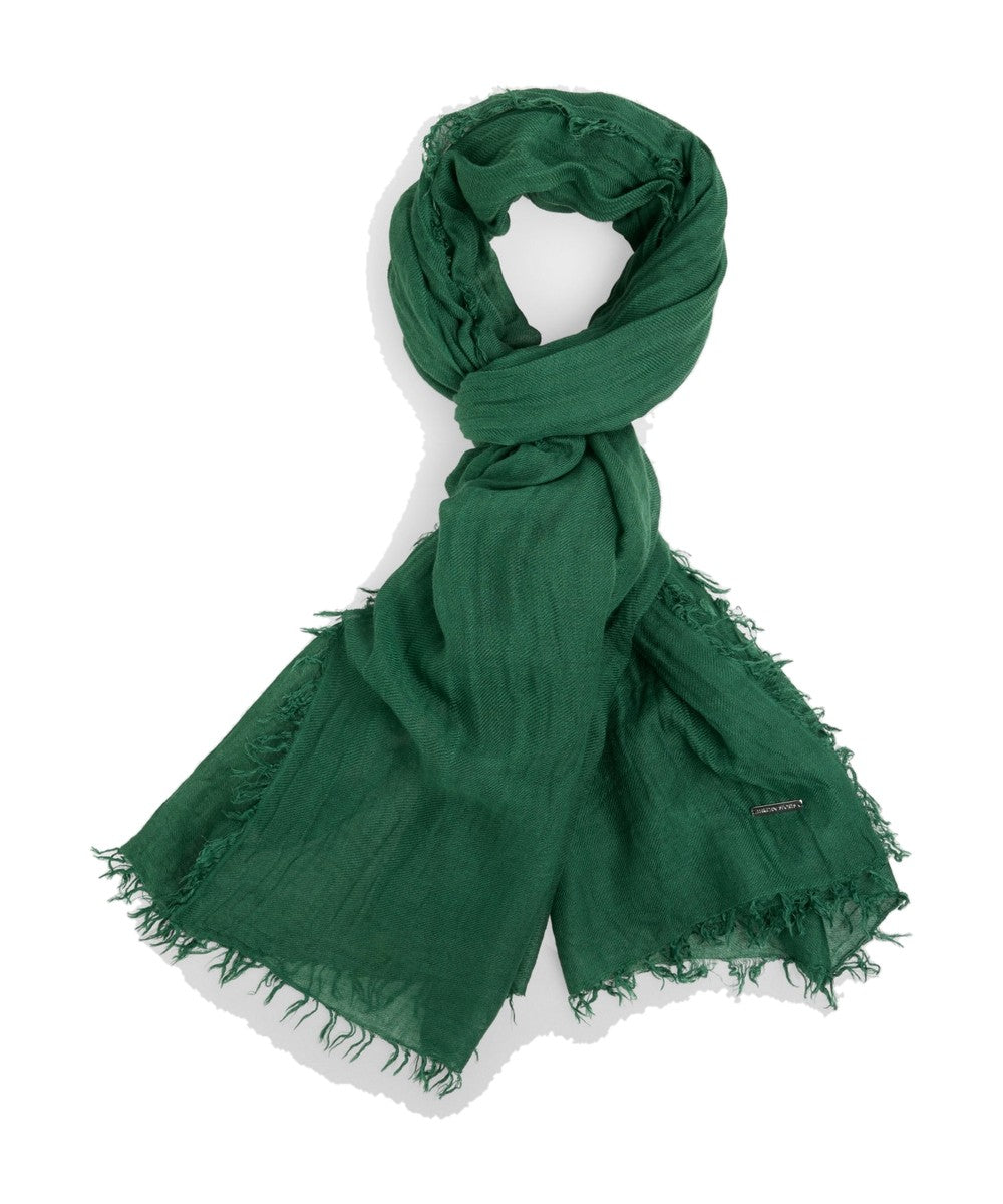 Marc Cain Scarf with Crinkle Effect Green
