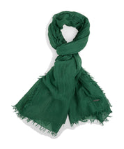 Marc Cain Scarf with Crinkle Effect Green
