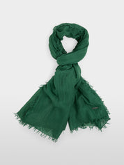Scarf with crinkle effect Green