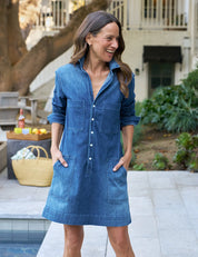 Southern Longsleeve Playsuit dress Denim