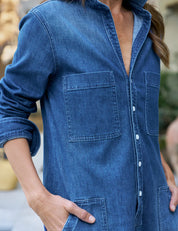 Southern Longsleeve Playsuit dress Denim
