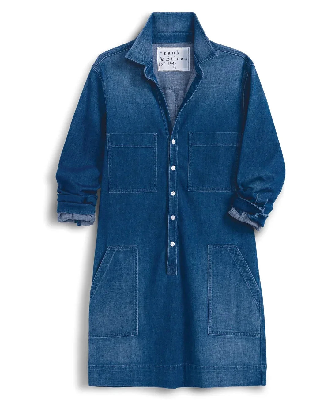 Frank & Eileen Southern Long-Sleeve Playsuit Dress Denim
