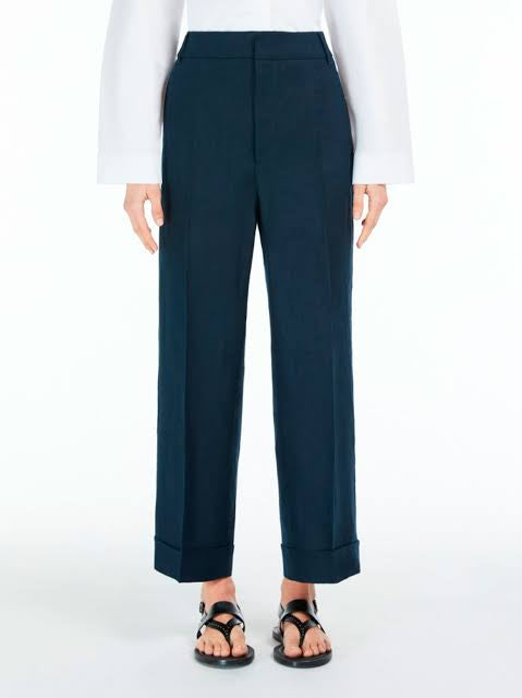 Salix Navy  Linen Pants