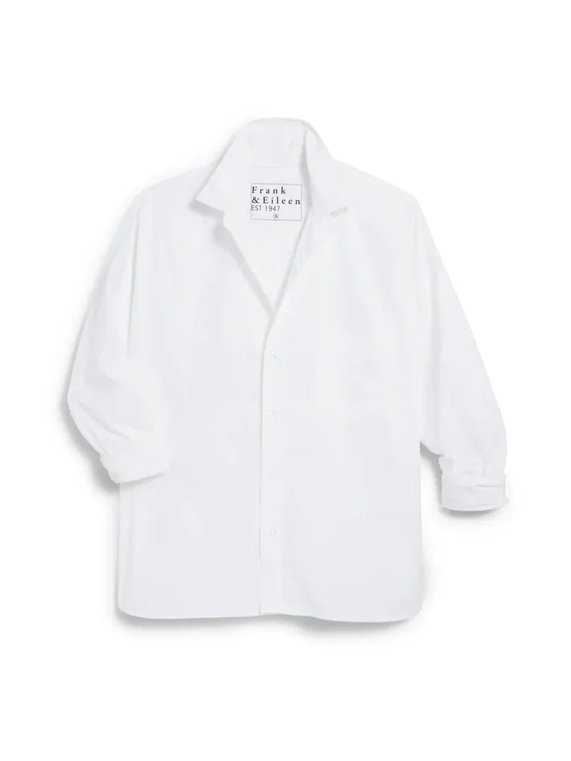 Frank & Eileen Oona Continuous Sleeve Button-Up Shirt White