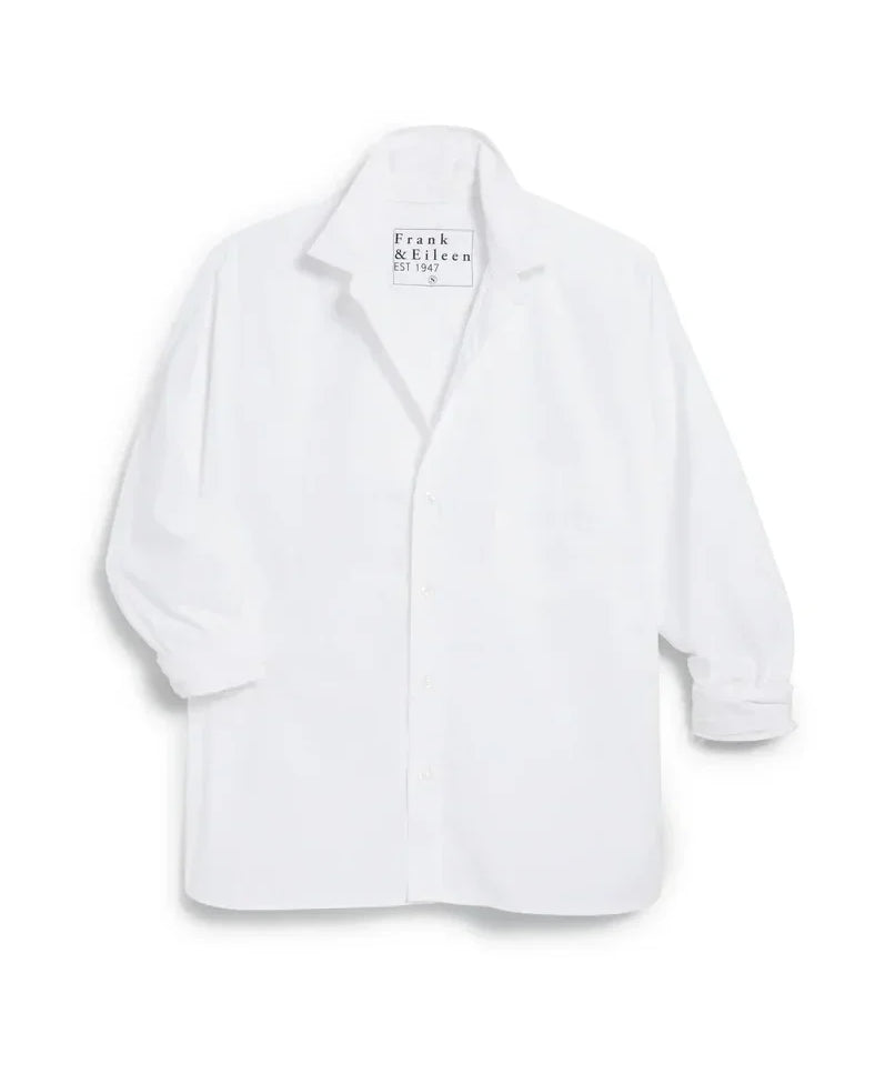 Frank & Eileen Oona Continuous Sleeve Button-Up Shirt White