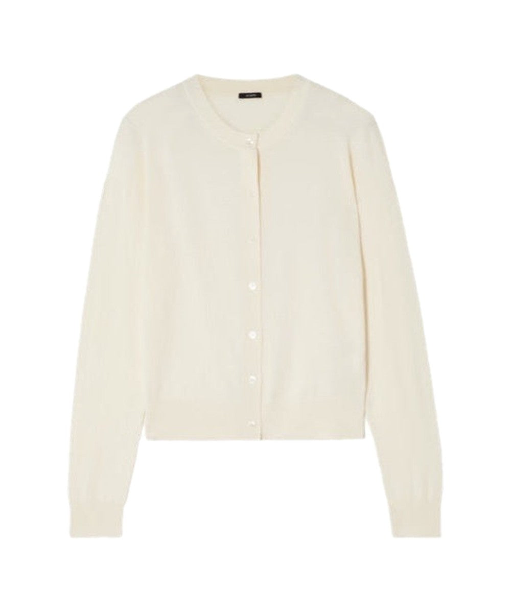 JOSEPH Cardigan Cotton Cashmere Ivory