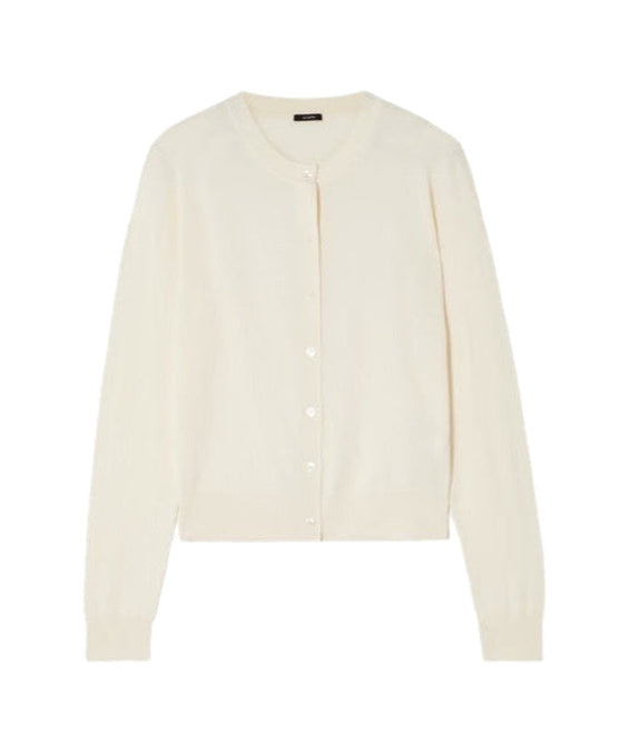 JOSEPH Cardigan Cotton Cashmere Ivory