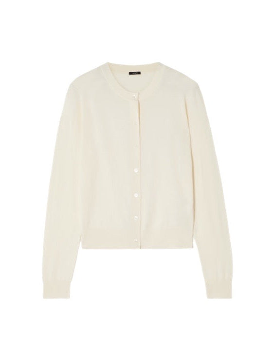 JOSEPH Cardigan Cotton Cashmere Ivory
