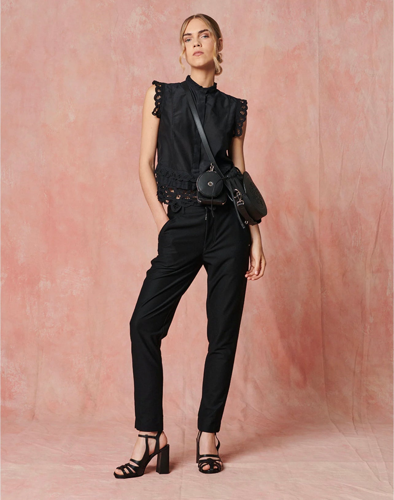 Vital Black Mid-Waisted Pants