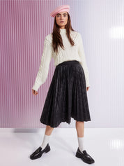 Black Pleated Skirt
