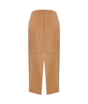 Camel Leather Skirt